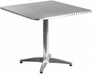 31.5'' Square Aluminum Indoor-Outdoor Table with Base