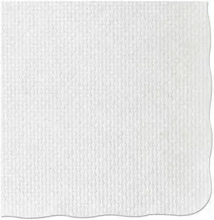 Hoffmaster PM32052 Knurl Embossed Scalloped Edge Placemats, 9 1/2 x 13 1/2, White, 1000/Carton, 1 Carton