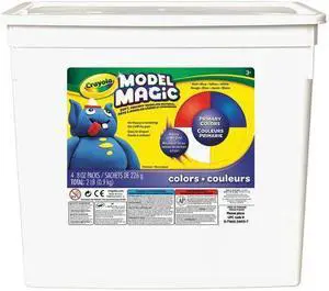 Crayola Model Magic Modeling Compound 8oz each Blue/Red/White/Yellow 2lbs. 574415
