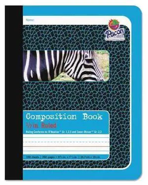 Pacon 2425 Composition Book 100 Sheet - Ruled - 9.75" x 7.50" - 1 Each