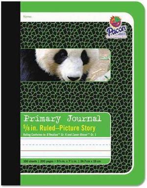 Pacon 2428 Composition Book 100 Sheet - Ruled - 9.75" x 7.50" - 1 Each - White Paper