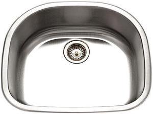 houzer ms24091 medallion designer series undermount stainless steel single d bowl kitchen sink
