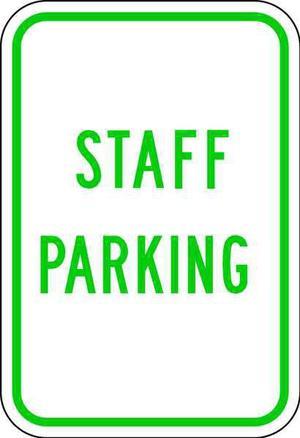 LYLE RP-119-12HA Employee, Faculty & Staff Parking Sign, 12 in W, 18 in H,