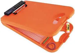 Deskmate Ii W/Calculator, 1/2" Capacity, 8-1/2W X 11-3/4H, Orange
