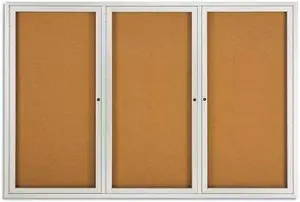 Quartet Enclosed Bulletin Board Natural Cork/Fiberboard 72 x 48 Silver Aluminum Frame 2367 Quartet Enclosed Bulletin Board Natural Cork/Fiberboard 72 x 48 Silver Aluminum Frame 2367