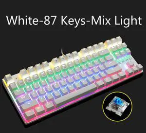 Metoo ZERO Genuine LED Backlit Gaming Mechanical Keyboard 87keys Blue Switch Metal Anti-ghosting Keyboard