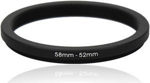 KIWI SD 58-52mm Step-Down Metal Adapter Ring / 58mm Lens to 52 mm UV CPL Accessory