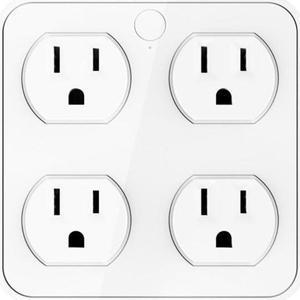 Wireless Wall Tap Smart Plug, Surge Protector, 4 Outlet Extender with 4 USB Charging Ports, Compatible with Alexa Google Assistant, no Hub Required (4 Outlets,4 USB Ports), ETL Certified