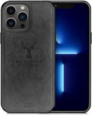 Luxury Soft Texture TPU Cloth Case for iPhone 13 Pro Max (Black)