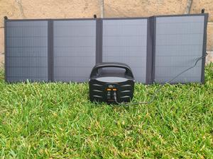 Portable Rechargeable 155Wh/42000mAh Power Station with Multiple Charging Ports/Outlets & Foldable Water Proof Solar Panel Charger, Backup &Emergency Power, Ideal for Power Outages, Travel, & Camping