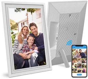 Sungale 10.1 True Cloud Frame with Editable Cloud Albums, IPS HD Touch Screen, 20GB Free Cloud Storage, Computer or App Remote Manage, Full Features & Functions, 16GB Storage, Auto-Rotate White