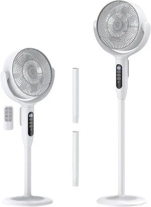 Cordless Floor Fan, 12000mAh Rechargeable Pedestal Fan with Remote, 3D Oscillating Air Circulator, 8 Speeds Quiet DC Motor, Adjustable Height Desk Fan for Bedroom, Home, Office, Camping Cordless Floor Fan, 12000mAh Rechargeable Pedestal Fan with Remote, 3D Oscillating Air Circulator, 8 Speeds Quiet DC Motor, Adjustable Height Desk Fan for Bedroom, Home, Office, Camping