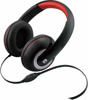 iHome iB41B - 3.5mm Headphones with Volume Control (Over-the-Ear, Padded, Black)