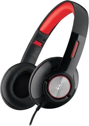 iHome Wired On-Ear Foldable Adjustable Headphones with Travel Pouch-Black iB45B (Non-Retail Packaging)