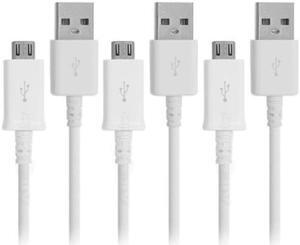 Samsung USB MP3 Player Travel Data & Charger Cable White ECB-DU4AWE - 3ft 3 Pack