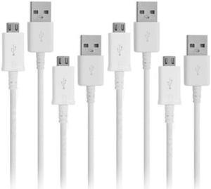 Samsung USB Smart Phone Travel Data & Charger Cable White ECB-DU4AWE 3ft 4 Pack