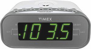 Timex T231GY AM/FM Dual Alarm Clock Radio with 1.2-Inch Green Display and Line