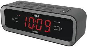 Timex Dual Alarm AM/AF Radio Buzzer LED Display USB Charge Port - T236
