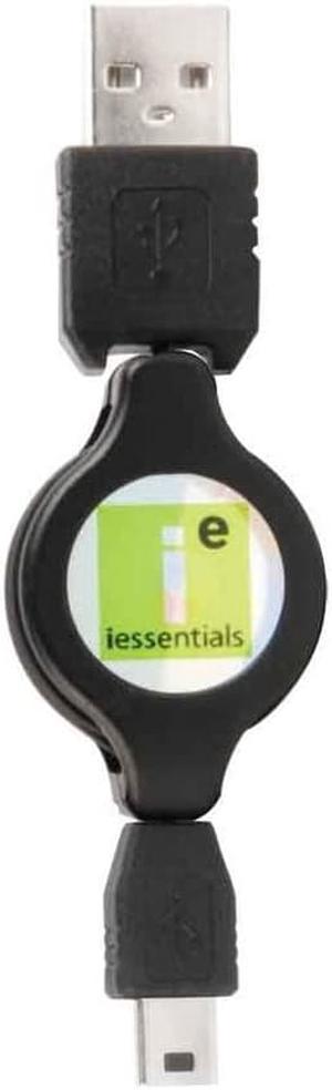 iEssentials Mini USB to USB Fast Transfer Retractable Data Cable