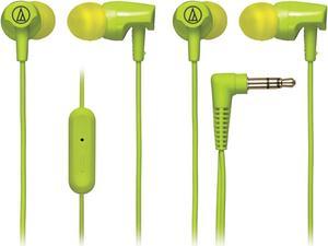 Audio-Technica SonicFuel In-Ear Headphones with In-line Mic & Control Green - ATH-CLR100ISLG