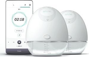 Elvie Double Electric Wearable Smart Breast Pump | Silent Hands-Free Portable Breast Pump That Can Be Worn in-Bra with App 2-Modes & Variable Suction | Baby Registry Breast Feeding Essentials