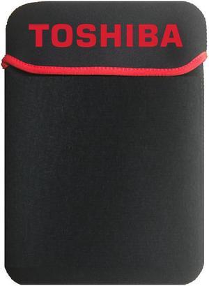 Toshiba Neoprene Fitted Sleeve Case for 12" Laptop - Black-Red
