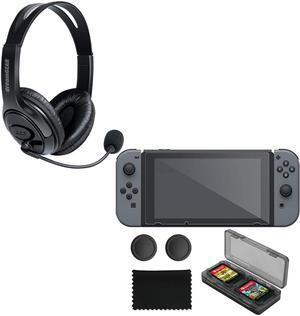 dreamGEAR X-Talk One Wired Headset with Microphone for Nintendo Switch, PC with Nintendo Switch Accessory Bundle
