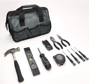 Power Source 21-piece Tool Set with Storage Bag for DIY Home Improvement (Graphite Gray)