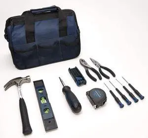Power Source 21-piece Tool Set with Storage Bag for DIY Home Improvement (Midnight Blue)