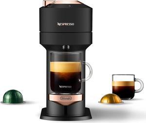 Refurbished Nespresso Vertuo Coffee and Espresso Maker  Black Matte Rose Gold