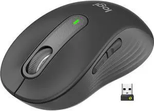 Logitech Signature M650 L Full Size Wireless Mouse - For Large Sized Hands, 2-Year Battery, Silent Clicks, Customizable Side Buttons, Bluetooth, for PC/Mac/Multi-Device/Chromebook - Black