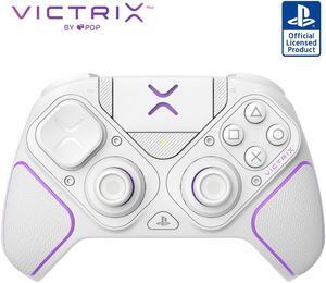 PDP - Victrix Pro BFG Wireless Controller for PS5, PS4, and PC, Sony 3D Audio, Modular Buttons/Clutch Triggers/Joystick - White