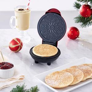 Dash Mini Pizzelle Maker - Metallic Silver