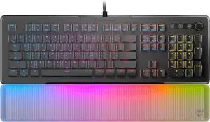 Turtle Beach - Vulcan II Max Full-size Wired Mechanical TITAN Switch Gaming Keyboard with RGB lighting and palm rest - Black