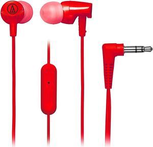 Audio-Technica In-Ear Headphones with In-line Mic & Control (Red) - ATH-CLR100ISR (Import Model)