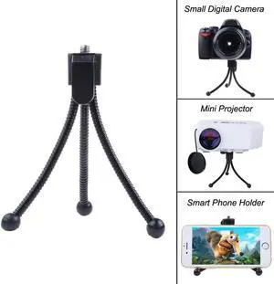 Mini Flexible Taple Top Travel Tripod with Pocket Clip for Digital Cameras & Projector