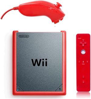 Nintendo Red Wii Mini with Remote & Nunchuck Red Bundle - No Game Included