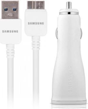 Samsung USB 3.0 Sync/Charge 3 Feet Cable + Edge S7 Note 4 5 Fast Car Charger (White) - OEM