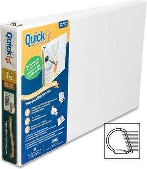 QuickFit Ledger D-Ring View Binder 3 Rings 1.5" Capacity 11 x 17 White 94020
