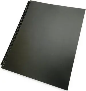 100% Recycled Poly Binding Cover, 11 x 8 1/2, Black, 25/Pack 25818