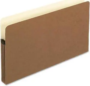 Pendaflex 1526EOX 3 1/2 Inch Expansion File Pocket, Manila/Red Fiber, Legal, 25/Box, 1 Box