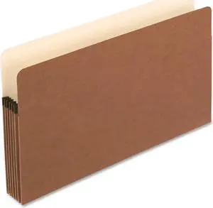 Pendaflex 1536GOX 5 1/4 Inch Expansion File Pocket, Manila/Red Fiber, Legal, 10/Box, 1 Box