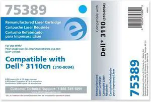 Elite Image 75389 Toner Cartridge 8000 Page Yield Cyan
