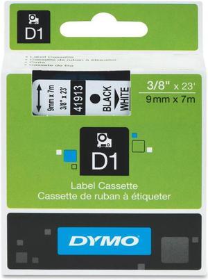 Dymo Black on White D1 Tape