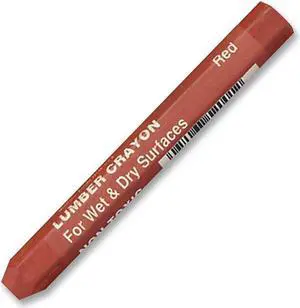 Dixon Ticonderoga 52000 Lumber Crayons, Red, Dozen