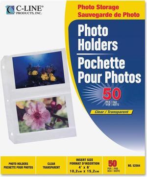 C-line 3-Hole Polypropylene Photo Protector 50 EA/BX