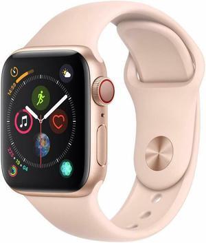 Apple Watch Series 4 40mm Gold Aluminum Case with Pink Sand Sport Band GPS + Cellular MTUJ2LL/A - M/L "Non-OEM M/L Band"