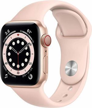 Apple Watch Series 6 40mm Gold Aluminum Case with Pink Sand Band GPS + Cellular M02P3LL/A
