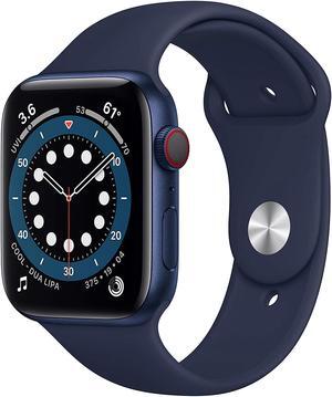 Apple Watch Series 6 44mm Blue Aluminum Case with Deep Navy Sport Band GPS + Cellular M07J3LL/A