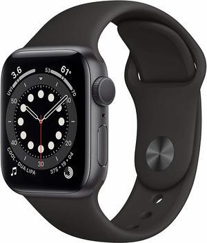 Apple Watch Series 6 40mm Space Gray Aluminum Case Black Sport Band MG133LL/A